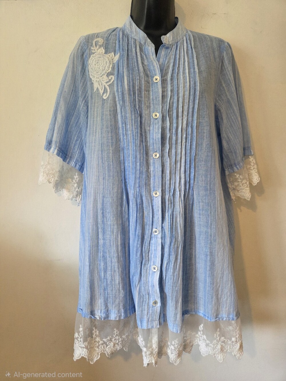 April Cornell Light Lace Cottagecore Tunic Top